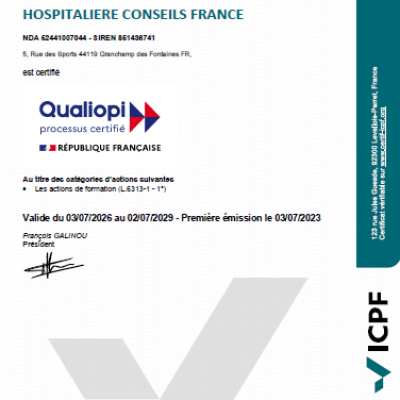 IBMH Conseils France renouvelle sa Certification QUALIOPI